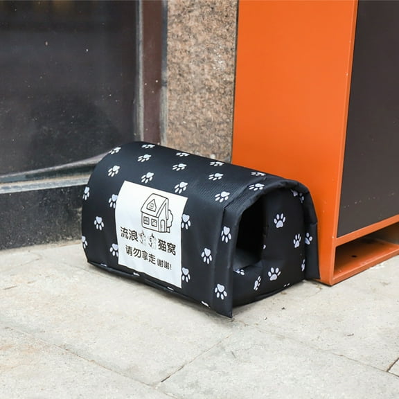 Outdoor Feral Cat Shelter - Winter Insulated and Waterproof Cat House for Stray or Outdoor Cats, Foldable and Thickened for Extreme Weather Protection