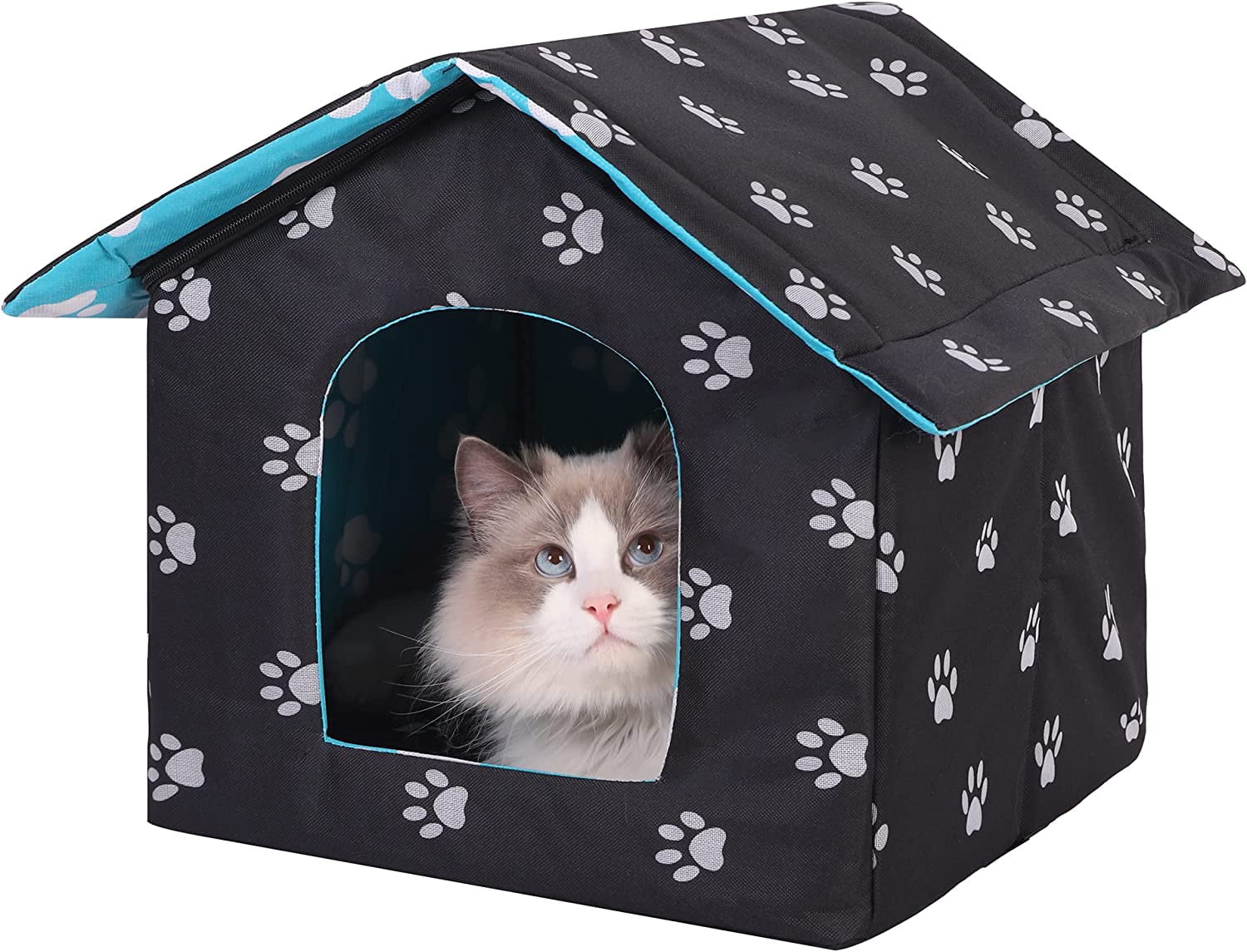 Outdoor Feral cat House for Winter Cats Insulated Waterproof Warm ...
