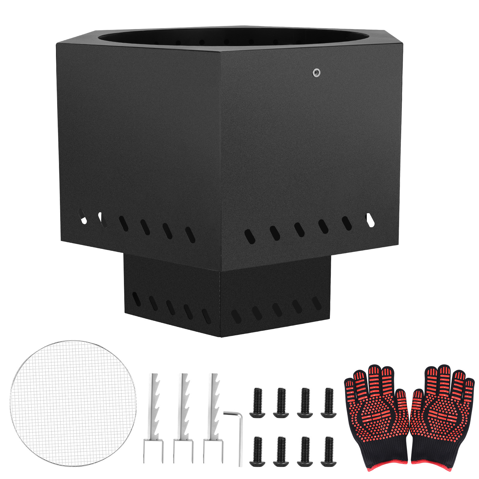 Outdoor Fire Pit 21inch Bonfire Stove 21'' Smokeless Wood Burning