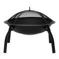 thumbnail image 1 of Outdoor Fire Pit, SEGMART 22" Foldable Round Metal Fire Pit, Wood Burning BBQ Grill Fire Pit Bowl with Spark Screen/Poker, Backyard Patio Garden Fire Pit for Camping, Heating, Bonfire, Picnic, L6230, 1 of 9