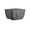 thumbnail image 1 of Outdoor Fire Pit Table Covers - 600 D, 100% Waterproof, UV & Weather Resistant Gas Fire Pit Cover with Air Pockets and Drawstring for Snug fit (42" L x 42" W x 22" H, Fab Light Grey), 1 of 6