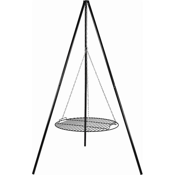 Outdoor Fire Pit Tripod Cooking Grill System - Tripod Grill for Campfire - 22-Inch Grate