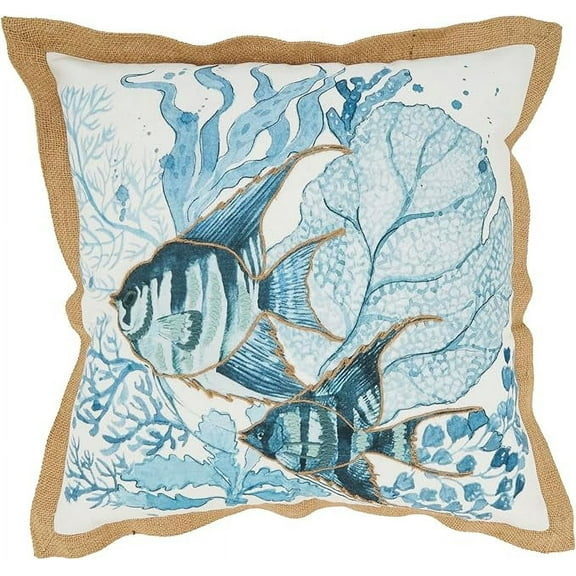 Outdoor Fish Poly Filled Pillow