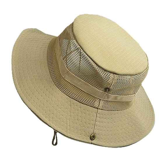 Outdoor Fisherman Bucket Hat - Waterproof Safari Sun Protection Foldable Fishing Hat Sun Hat Breathable Wide Brim Mesh Hat Summer Outdoor Travel Hat