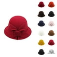thumbnail image 1 of Outdoor Fisherman Bucket Hat - Waterproof Safari Sun Women'S Autumn And Winter Flowers Round Top Casual Fisherman'S Basin Cap Small Bowler Hat, 1 of 4