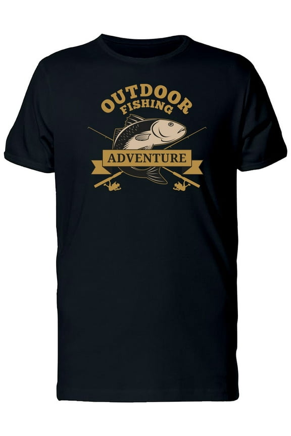 Outdoor Fishing Adventure T-Shirt Men -Image by Shutterstock, Male 4X-Large