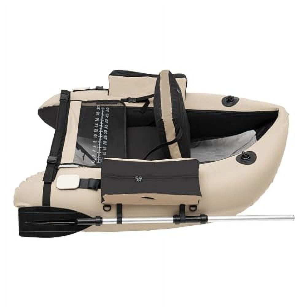 Outdoor Fishing Boat, Inflatable Fishing Boat Portable Boat Raft Kayak Accessories U-Shaped Boat Raft Fishing Boat, Load Capacity 130Kg/286.6Lbs for Fishing, Rafting, Exploring