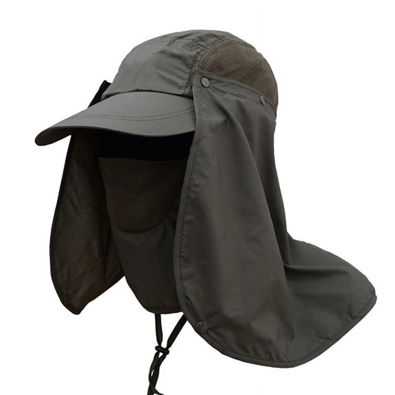 Outdoor Fishing Flap Caps,Men Women Quick Dry Sunshade UV 360 Degree Protection Removable/Detachable Face Ear Neck Cover For Outdoor Camping Hiking
