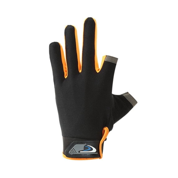 Outdoor Fishing Gloves Two Finger Luya Sunscreen Breathable Non-slip Leaky Finger Touch Screen Sports Bike Cycling Gloves