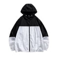 thumbnail image 1 of Outdoor Fishing Hiking Jacket for Men Summer Color Block Sun Protection Quick Dry Lightweight Breathable Full Zip Hooded Coat Size 3XL Black, 1 of 8