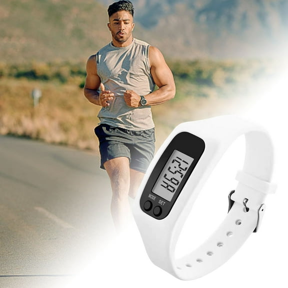 Fitness Watch with LCD Pedometer Step Counter for Walking Distance and Activity
