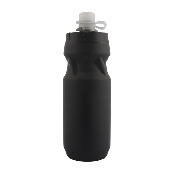 Outdoor Fitness Water Bottle Portable High Capacity Plastic Drink Container for Cycling Running Sports Durable Food Grade Material Leak Proof Design 610ml Ergonomic Grip,Black