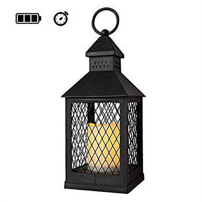 Outdoor Flameless Candles Lantern Decorative, Battery Operated with 6