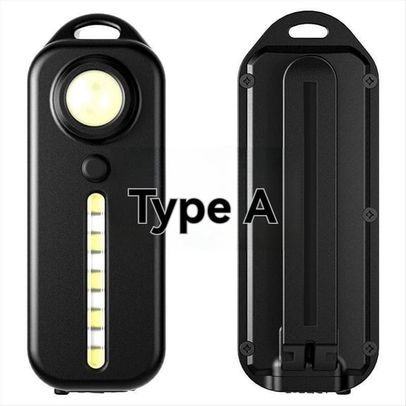 Outdoor Flashlight Pen Clip Safety Warning Light Rechargeable Flashlight Outdoor Multi-Function Shoulder Strap Light A