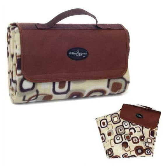 Outdoor Fleece Picnic Rug in Brown