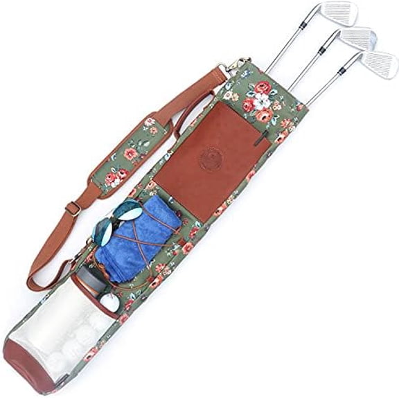 Outdoor Flower Golf Club Bag Sunday Bags Canvas Driving Range Storage 32inch Green$$Sport & Recreation Other