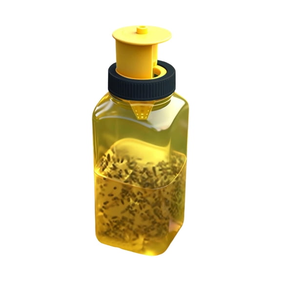 Outdoor Fly Trap Reusable Plastic Bottle with Secure Lid and Funnel Design for Effective Insect Control in Gardens Yards Patios