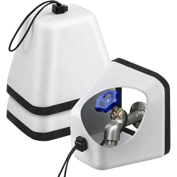 Outdoor Foam Faucet Covers for Winter, Large Size Freeze Protection Foam Spigot Protector for Outside Water Spigot Insulation