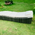 thumbnail image 1 of Outdoor Foldable Chaise Pool Lounge Chair Folding Wicker Rattan Sun Bed Patio Couch Reclining Lounger Adjustable Padded Backrest Pillow Assembled, 1 of 5