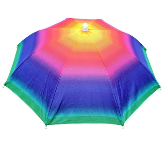 Outdoor Foldable Sun Umbrella Hat Golf Fishing Camping Headwear Cap Head Hat