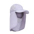 thumbnail image 1 of Outdoor Foldable Windproof Adjustable Wide Brim Ear Flap Neck Cover Sun Cap Hat Fishing Cap for Man Woman, 360°UV Protection Removable, 1 of 8