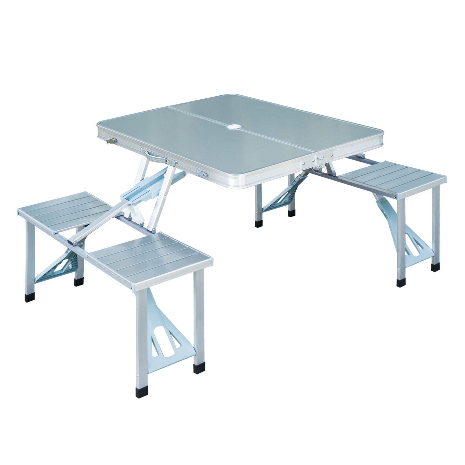Outdoor Folding Aluminum Picnic Table and Seats