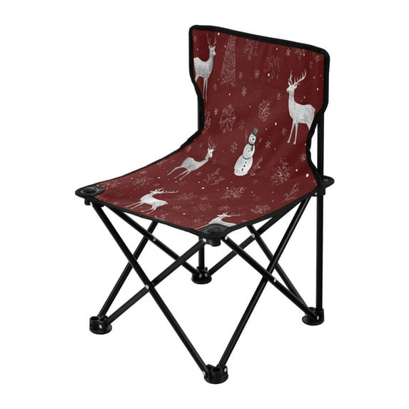 Outdoor Folding Chair 14.46x14.46x22.83 Inches, Camping Folding Chair Easy to Carry Ideal for Outdoor Picnics Camping Park Fishing Beautiful Christmas Elements Cute
