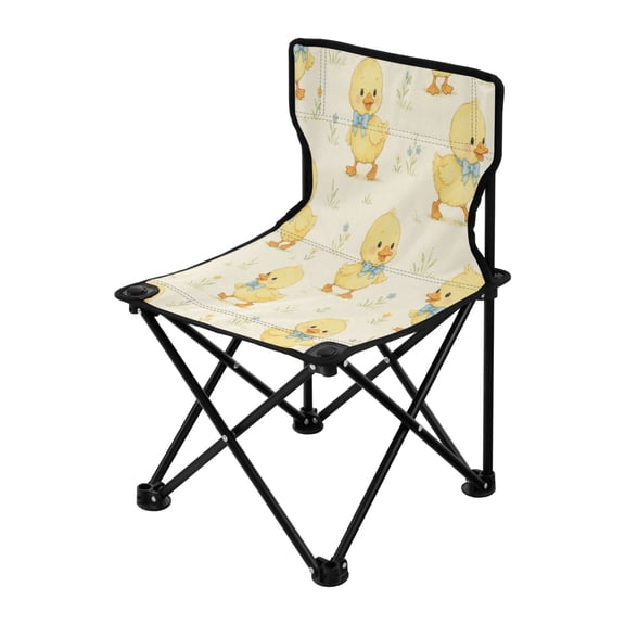 Outdoor Folding Chair 14.46x14.46x22.83 Inches, Camping Folding Chair Easy to Carry Ideal for Outdoor Picnics Camping Park Fishing Duck Yellow Cheerful