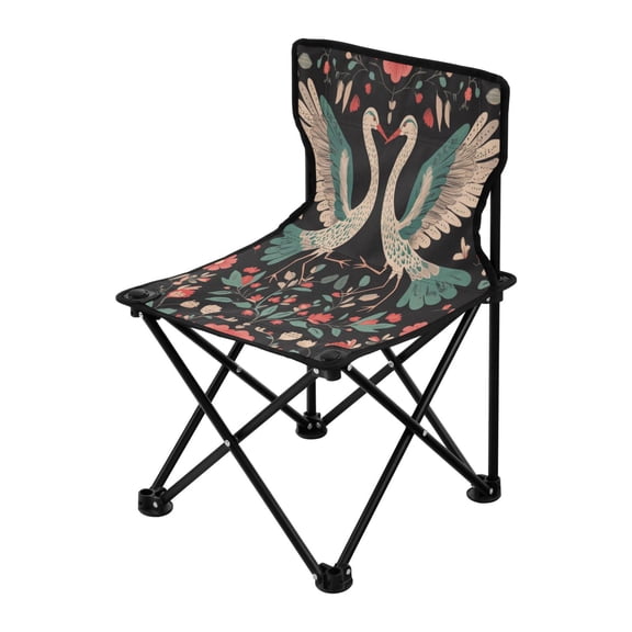 Outdoor Folding Chair 14.46x14.46x22.83 Inches, Camping Folding Chair Easy to Carry Ideal for Outdoor Picnics Camping Park Fishing Plant Couple Cranes