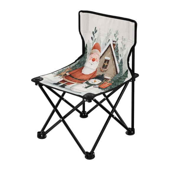 Outdoor Folding Chair 14.46x14.46x22.83 Inches, Camping Folding Chair Easy to Carry Ideal for Outdoor Picnics Camping Park Fishing Santa Claus Beautiful