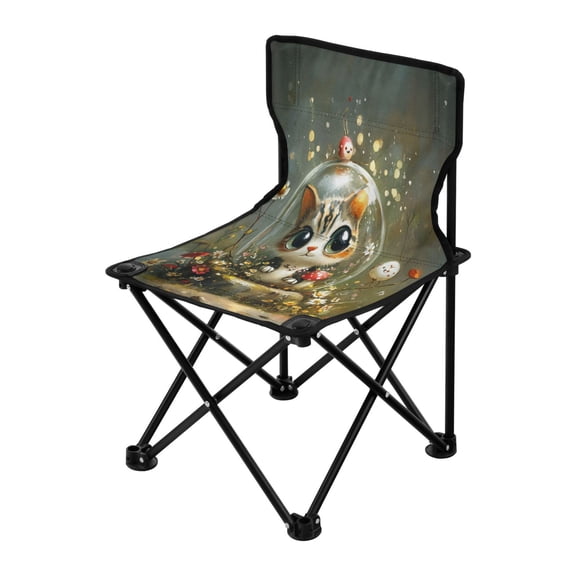 Outdoor Folding Chair 14.46x14.46x22.83 Inches, Camping Folding Chair Easy to Carry Ideal for Outdoor Picnics Camping Park Fishing Cat Bubble