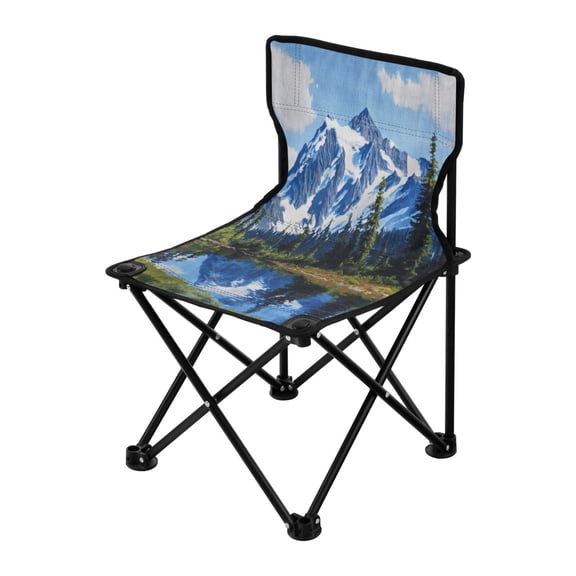 Outdoor Folding Chair 14.46x14.46x22.83 Inches, Camping Folding Chair Easy to Carry Ideal for Outdoor Picnics Camping Park Fishing Mountain Snow View