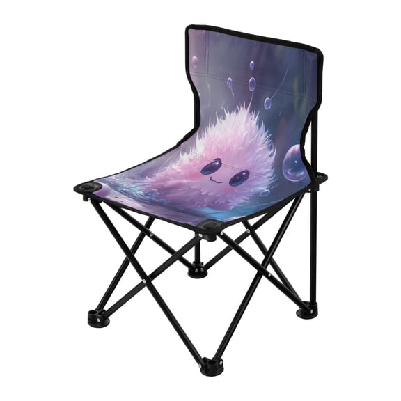 Outdoor Folding Chair 14.46x14.46x22.83 Inches, Camping Folding Chair Easy to Carry Ideal for Outdoor Picnics Camping Park Fishing Purple Ball