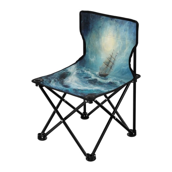 Outdoor Folding Chair 14.46x14.46x22.83 Inches, Camping Folding Chair Easy to Carry Ideal for Outdoor Picnics Camping Park Fishing Super Cool Ship