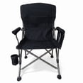 thumbnail image 1 of Black Folding Camping Chair, Sturdy Steel Frame, Comfortable Seat & Backrest, Easy to Fold & Carry, Ideal for Outdoor Adventures & Backyard Use, 1 of 6