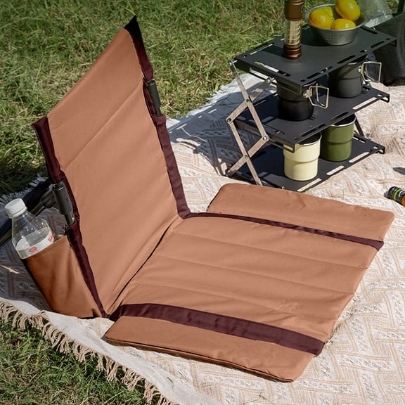 Outdoor Folding Chairs, 15.7 Inch Portable Aluminum Alloy Lounge Seating, Backrest Camping Mats for Adults Spring Home Backyard Patio and Beach Trip