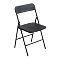 thumbnail image 1 of Outdoor Folding Chairs 4 Pack with PP Cushion , Comfy Portable Stackable Metal Foldable Chairs for Outside Party Home Events Office Wedding, 1 of 7