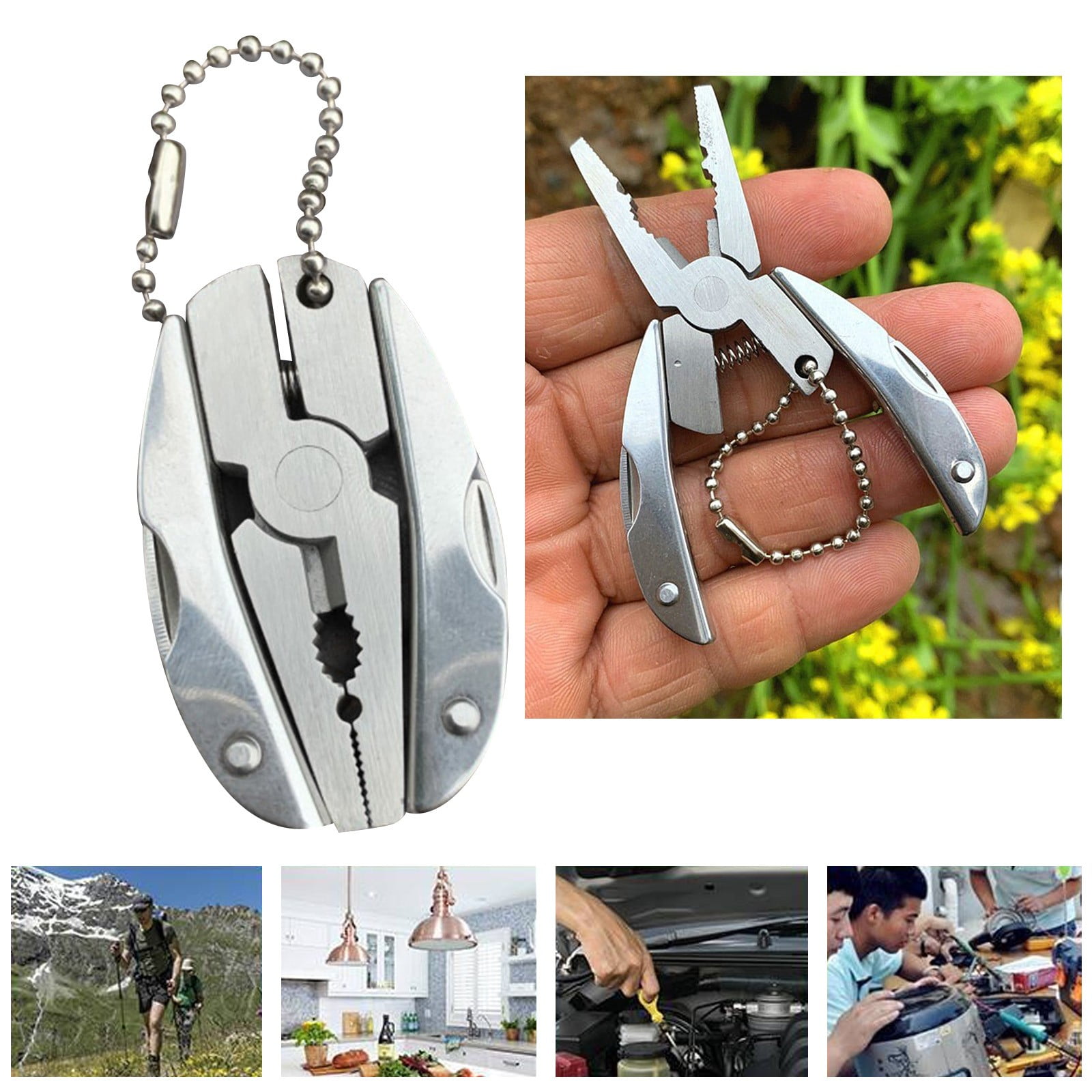 Outdoor Folding Pocket Plier, Mini Multi-Tool with Screwdriver for ...