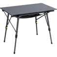 thumbnail image 1 of Outdoor Folding Portable Picnic Camping Table with Adjustable Height Aluminum Roll Up Table Top Mesh Layer, Dark Gray, 1 of 19