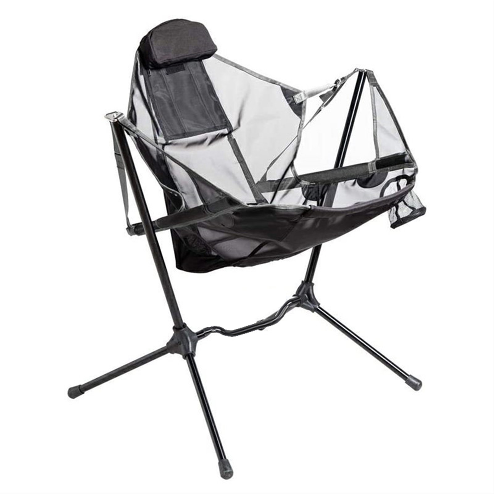 Outdoor Folding Rocking Chair Camping Chair Portable Automatic Tilt