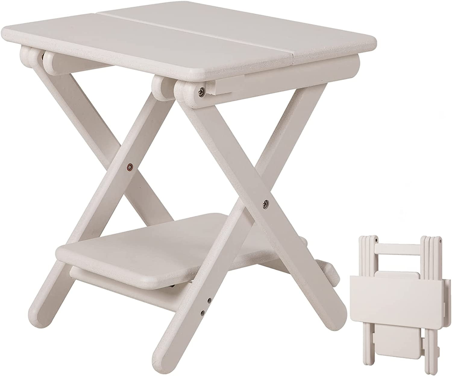 Outdoor Folding Side Table 15.7" Adirondack Side Table, HDPE Plastic