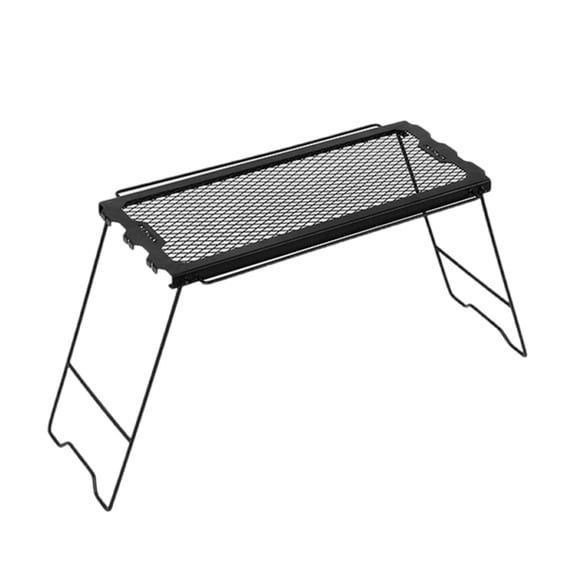 Outdoor Folding Table Portable Light Weight Picnics Desk Cooking Grate Overfire Desk Camping Table for Traveling, Barbec