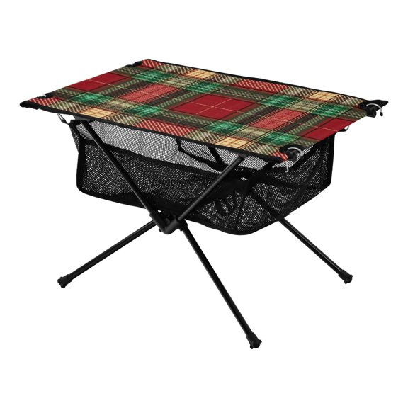 Outdoor Folding Table Portable Picnic Camping Table For Garden Fishing Beach Red Bows