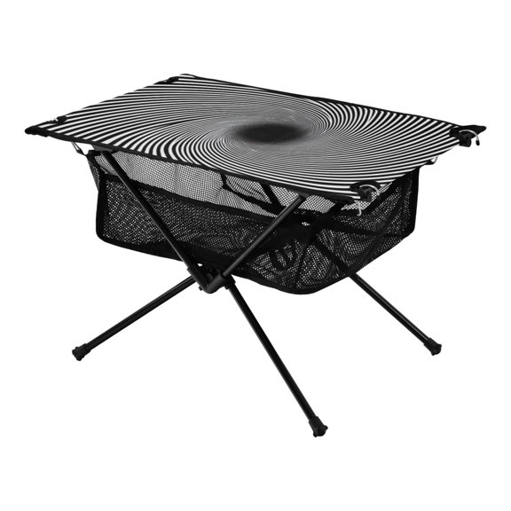Outdoor Folding Table Portable Picnic Camping Table For Garden Fishing Beach Spiral Lines