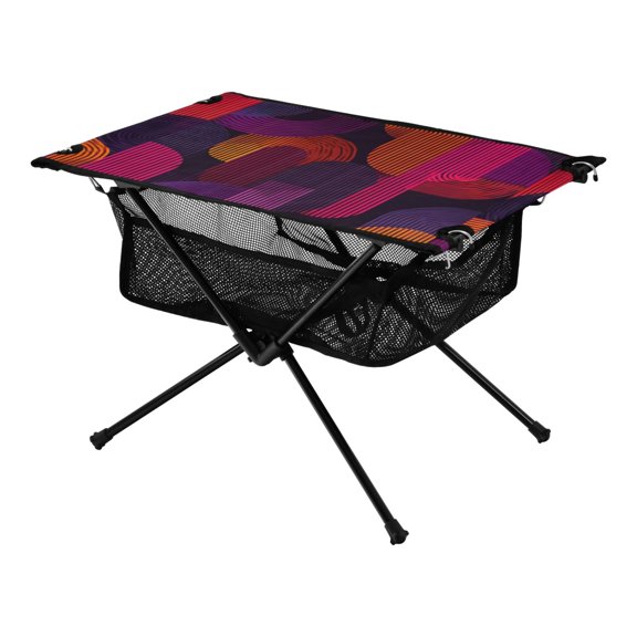 Outdoor Folding Table Portable Picnic Camping Table For Garden Fishing Beach Vector Pattern