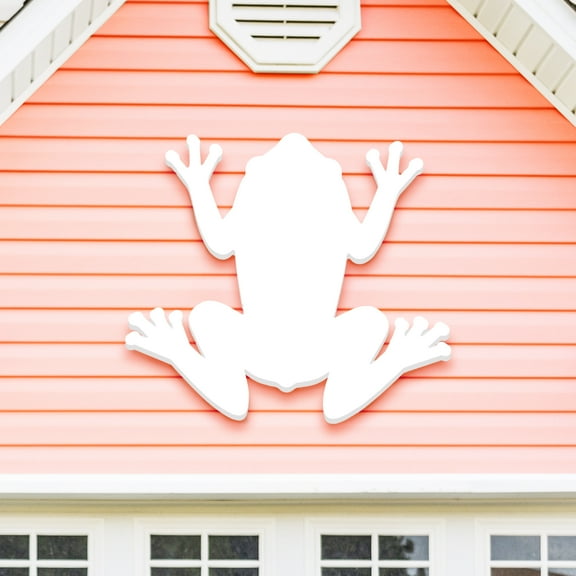 Outdoor Frog Sign for Beach House, Patio, Shed, Garage, Frog Wall Decor, Weatherproof PVC for Coastal Beach Home Decoration