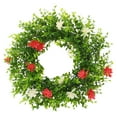thumbnail image 1 of Outdoor Front Door Spring Summer Flowers Welcome Wreath - All-Weather Year-Round Green Wreath For Home Rural Outdoor Indoor Decoration, 1 of 9
