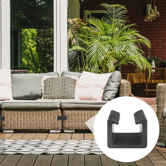 Outdoor Furniture Connectors Set for Rattan and Furniture Clamps - Durable Clips for Patio and Couch - Fixing Clip Solution for Garden and Outdoor Use