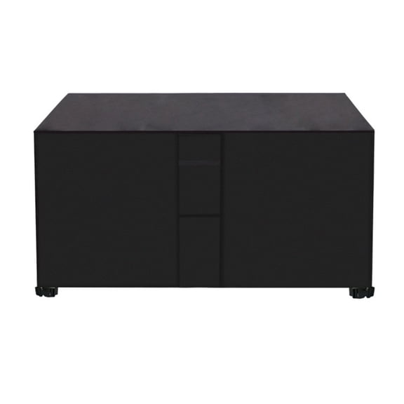 Outdoor Furniture Cover,70X70x70 Inches Oxford Cloth Waterproof Garden Table Cover,With Corner Buckles Breathable Window(70*70*70cm Black)