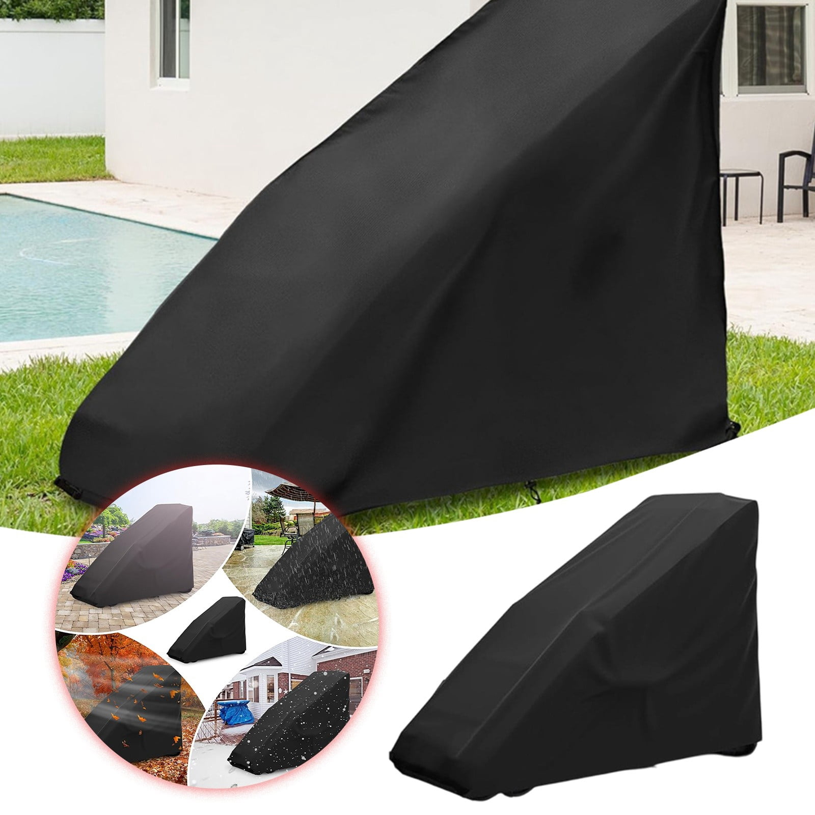 Outdoor Furniture Cover, Waterproof Patio Furniture Cover for Lawn and Garden, Heavy Duty UV-Proof Breathable Dust-Resistant Protector for Tables, Chairs, and Sofas (Black2)
